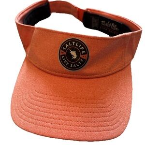 Salt Life Sun Visor Hat Cap Peach Adjustable Strap Back Adult